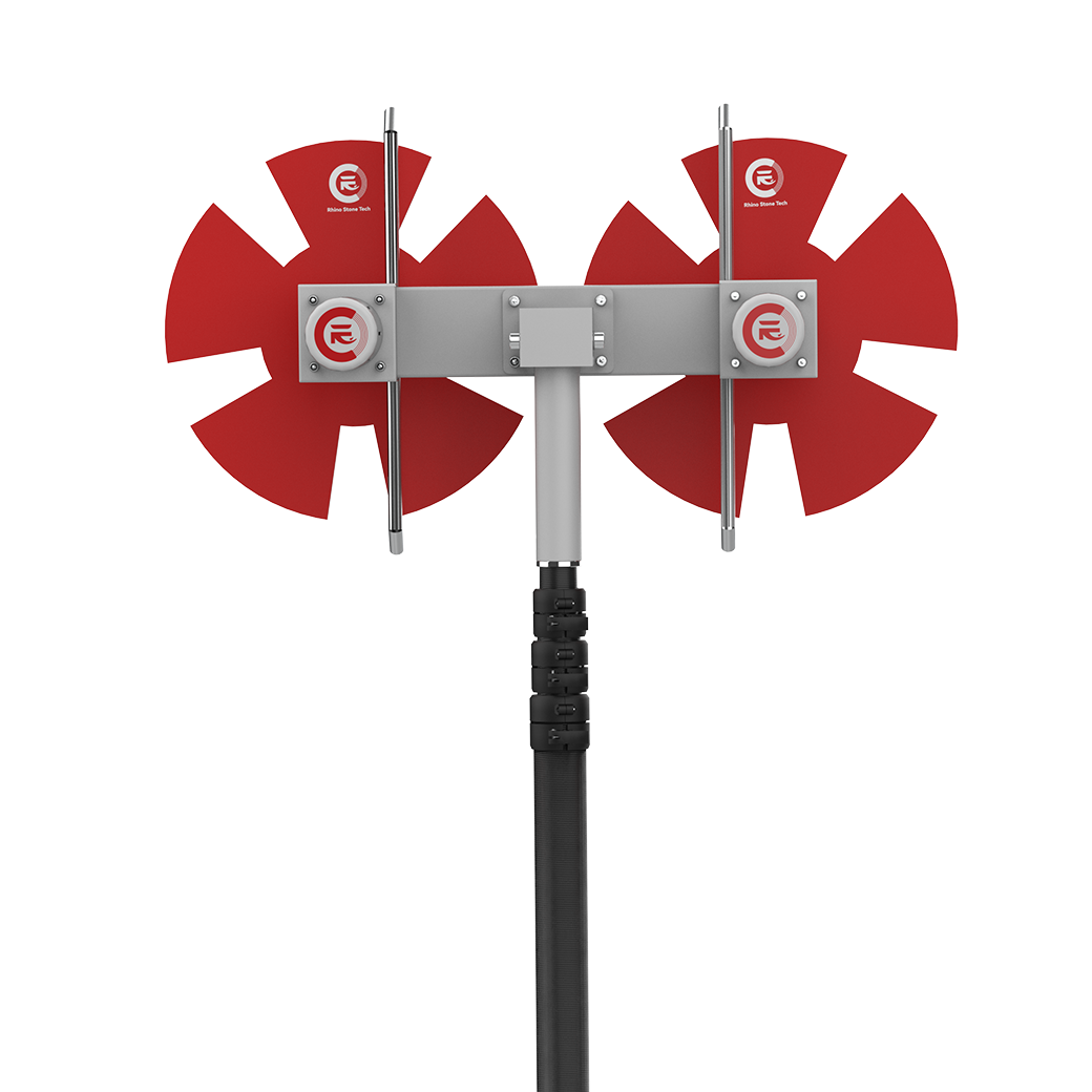 RHINOPOLE-EH2 Pro dual-disc electric solar cleaning brush