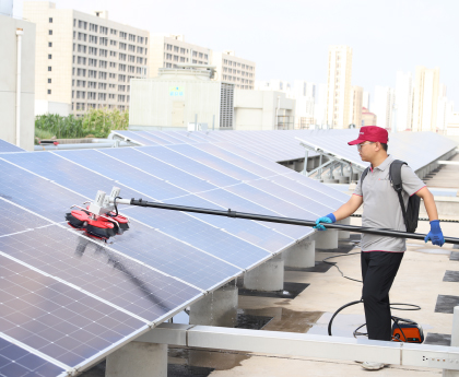 Solar panel cleaning result detail